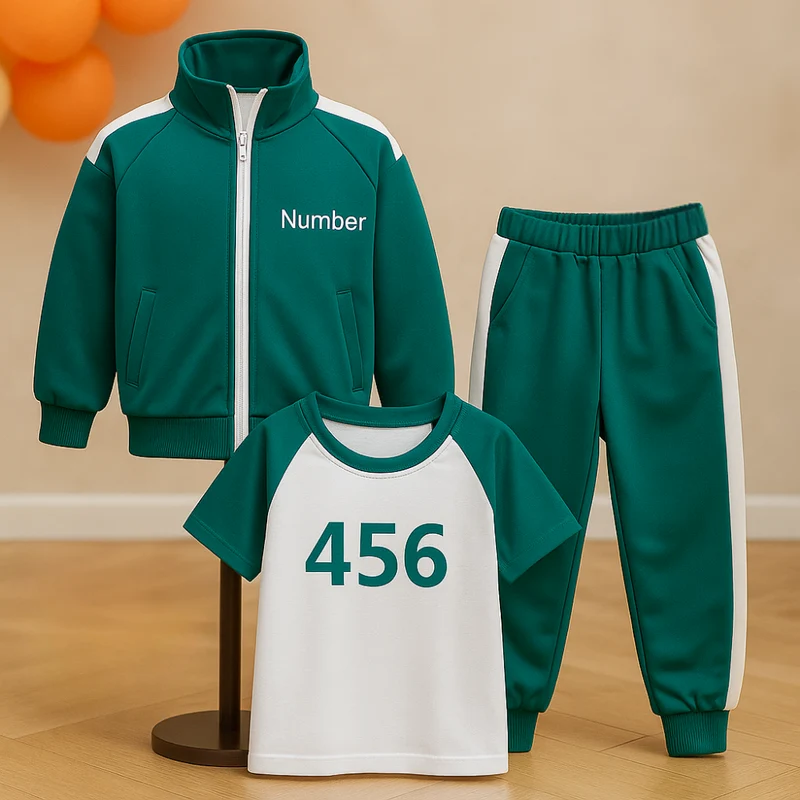 Trainingspak kinderen – Jas, broek en twee shirts als verkleedset
