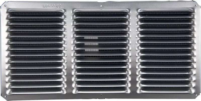Lomanco C816 16" x 8" Aluminum Mill Finish Under Eave Cornice Vent with Screen