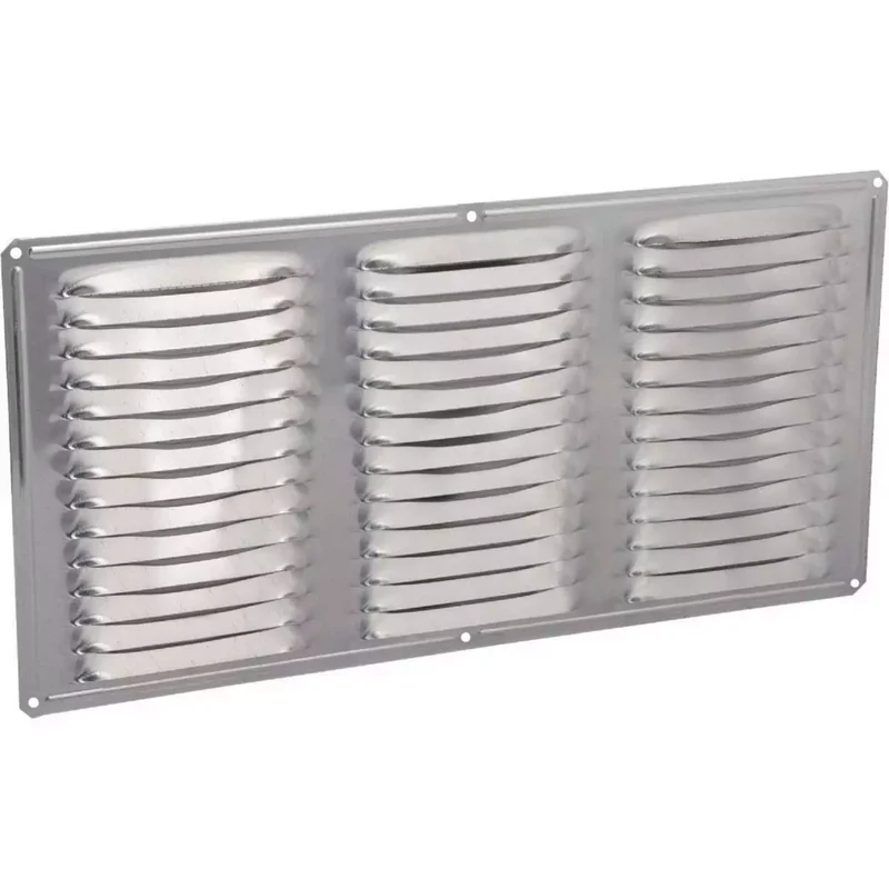 Air Vent 84210 EV16824MF 16" x 8" Aluminum Mill Finish Undereave Vent with Screen
