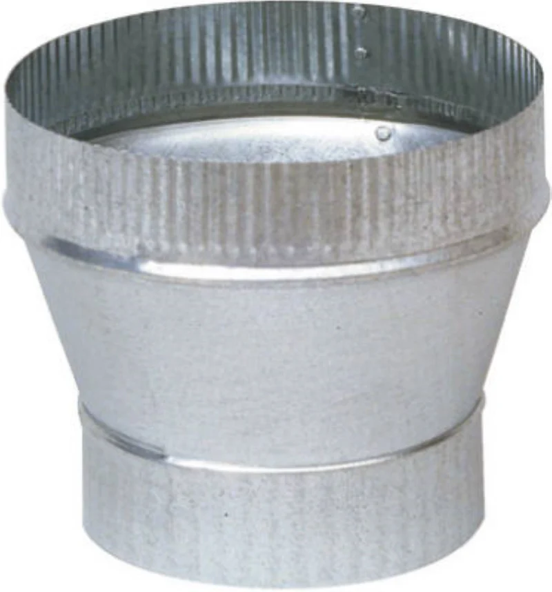 Imperial GV1360 6" To 8" 24 Gauge Galvanized Steel Stove Pipe Increaser