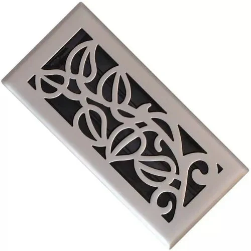 Imperial RG3276-A 4" x 12" Satin Nickel Finish Vine Floor Register