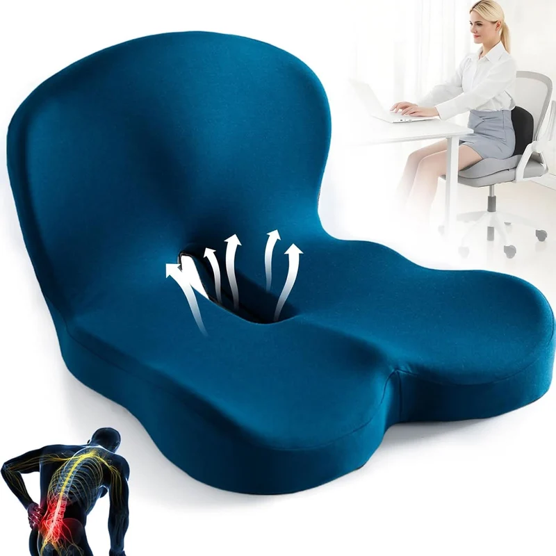 Ergonomisch Zitkussen – Memory Foam, Antislip & Wasbare Hoes
