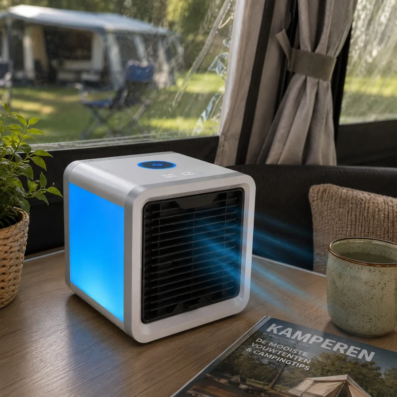 Mini Aircooler – Draagbare Luchtkoeler met 3 Standen & LED-Verlichting
