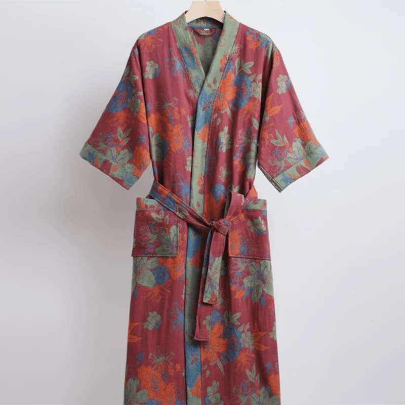 Kimono Badjas – Biologisch Katoen, Omkeerbaar & Ademend Design