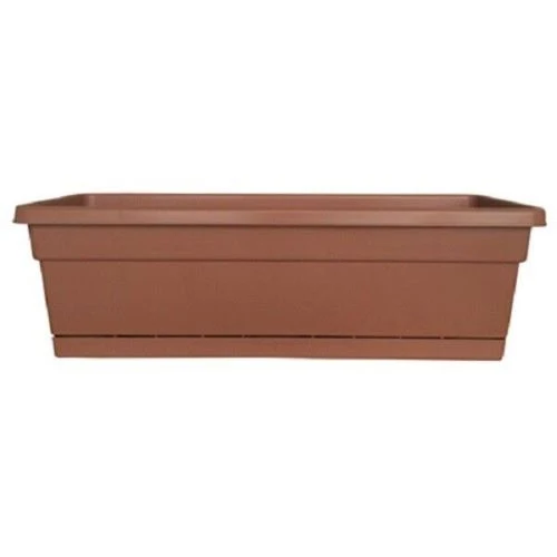 Southern Patio WB3012LT 30" x 8" Light Terra Cotta Poly Resin Window Box Planter