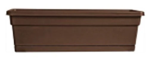 Southern Patio WB2412CO 24" x 8" Cocoa Poly Resin Window Box Planter