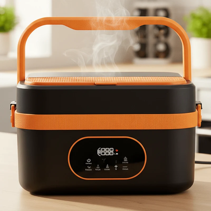 Elektrische lunchbox – Draadloos verwarmend ontwerp met 1 liter inhoud en USB-C opladen