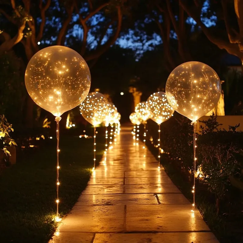 LED Ballonnen – 10 Stuks met Lichtsnoer voor Feesten & Bruiloften