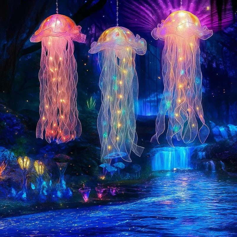 Kwallenlamp – Hangende LED Decoratie met Kleurrijk Lichteffect