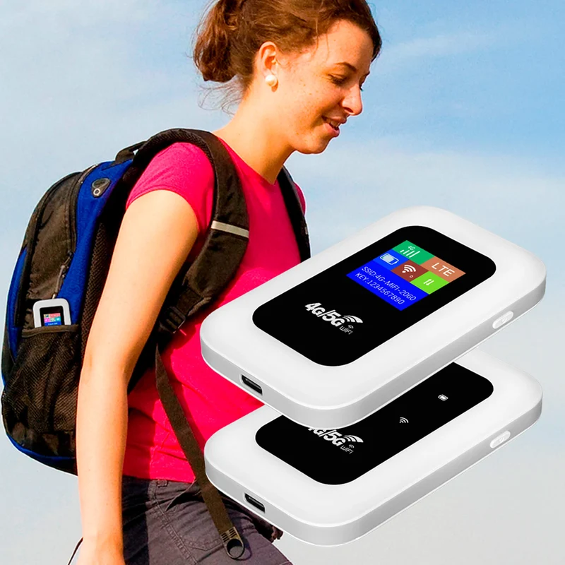Draagbare WiFi Router – 4G LTE met SIM-Kaart & Verbinding voor 10 Apparaten