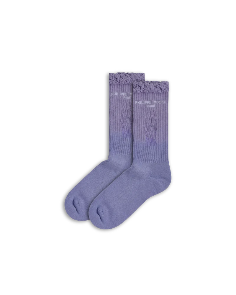 Socks in Cotton, Wisteria