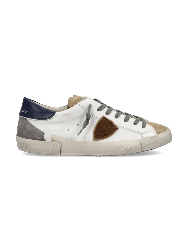 Sneakers Prsx Men, White Blue Grey