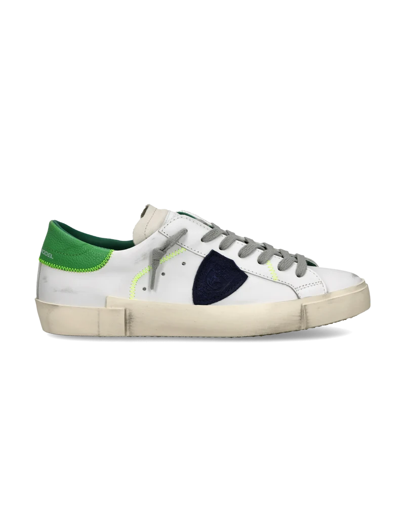 Sneakers Prsx Men, White Green Blue