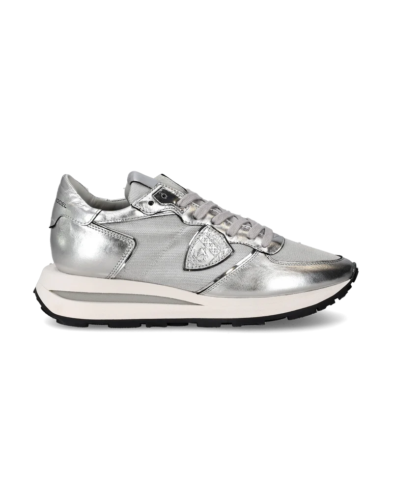 Women's Tropez Haute Low-Top Sneakers in Leather, Silver