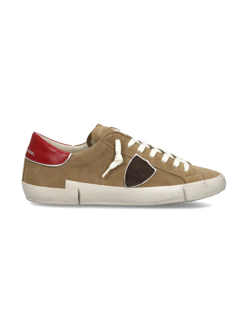 Sneakers Prsx Men, Beige Red