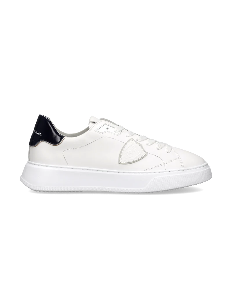 Sneakers Temple Men, White Ocean Blue