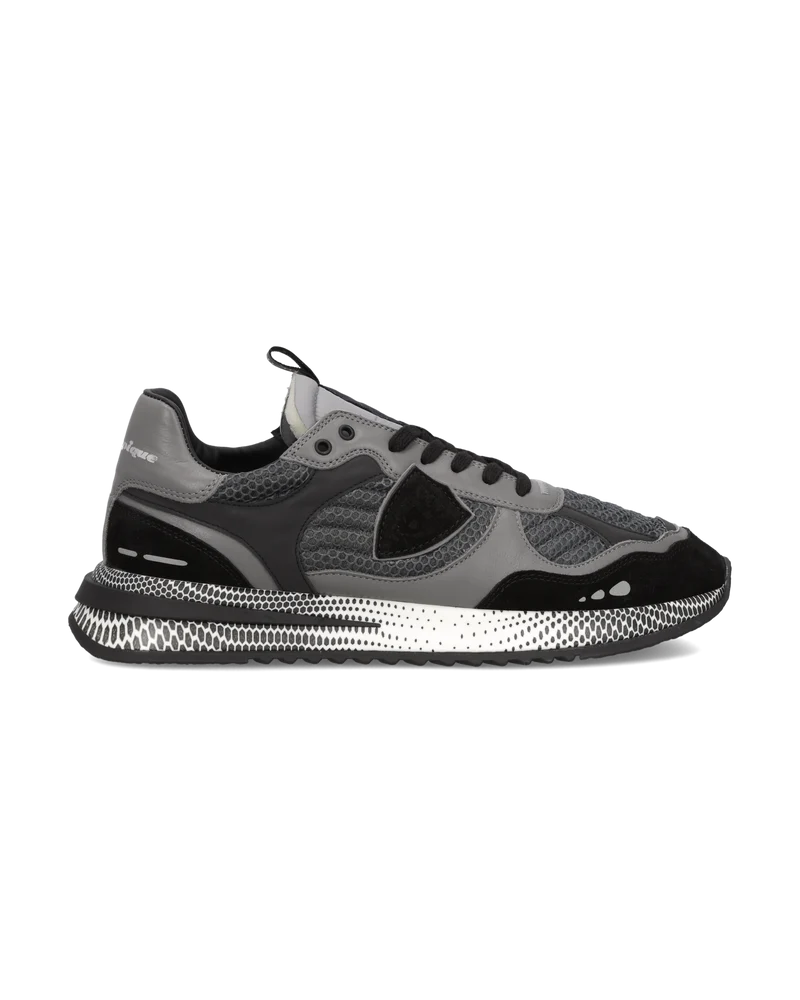 Sneakers Olympique Running Men, Black Grey