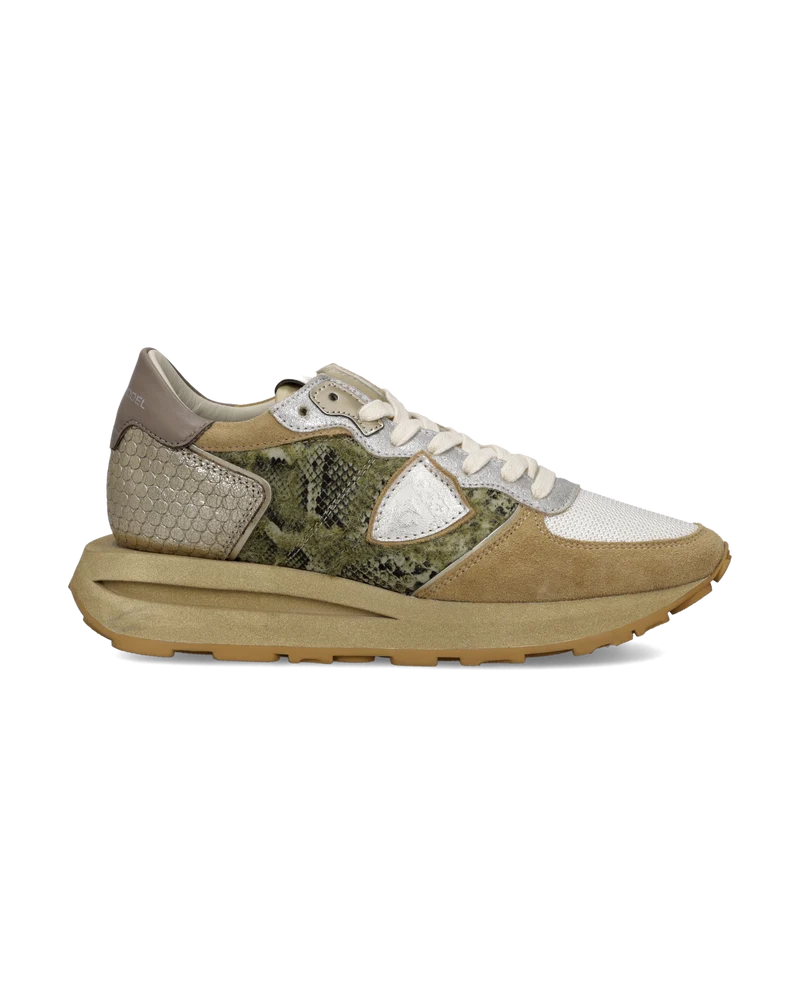 Sneakers Tropez Haute Running Women, Green Beige