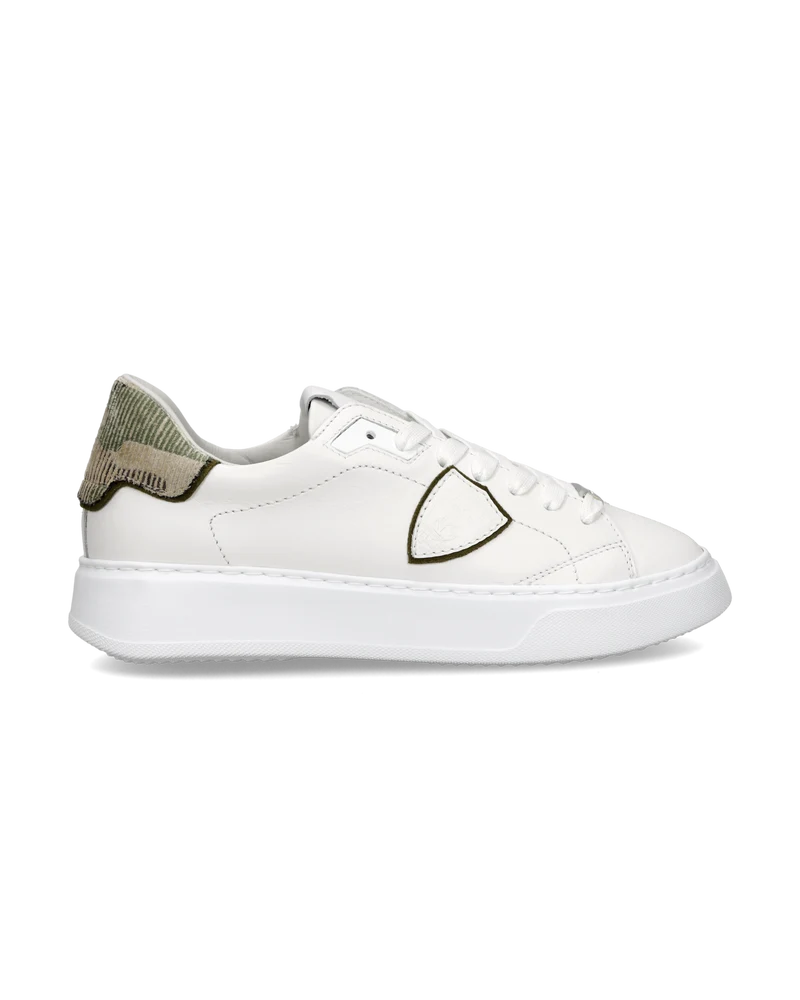 Sneakers Temple Tennis Women, White Camouflage