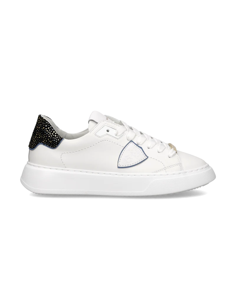 Sneakers Temple Tennis Women, White Black