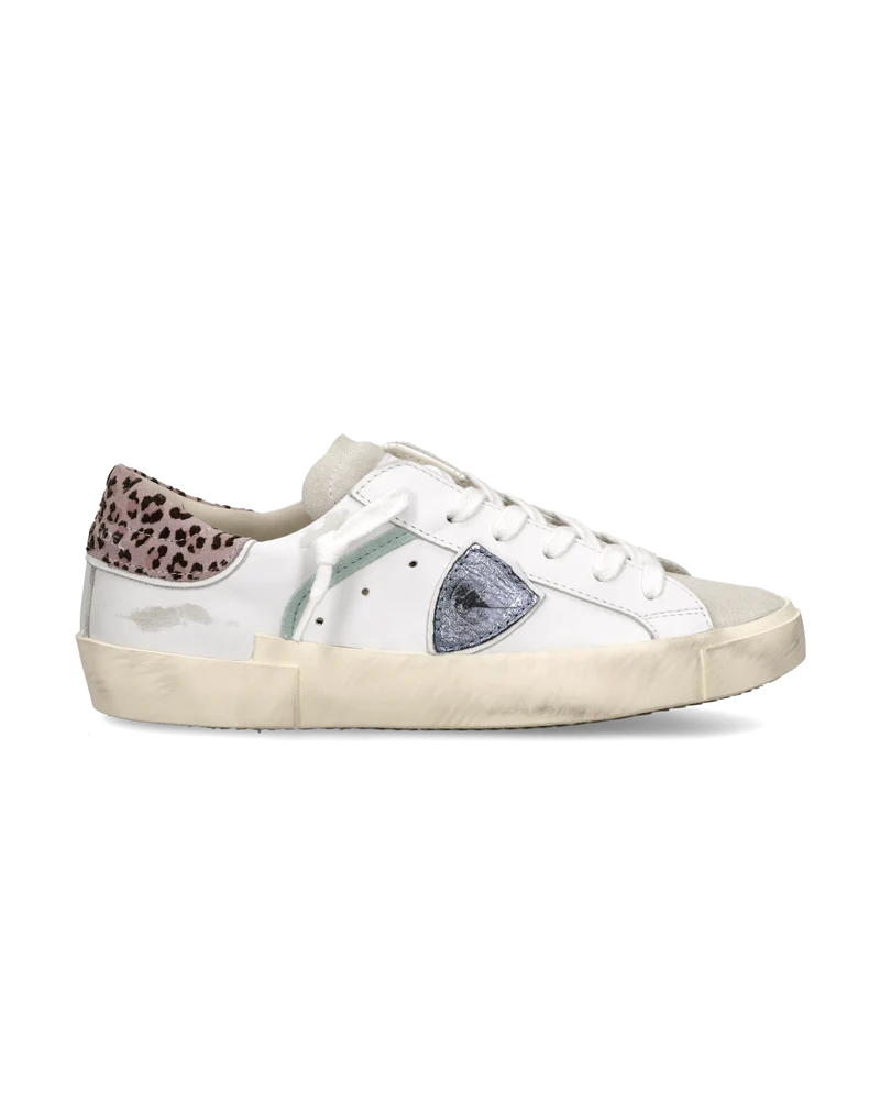 Sneakers Prsx Women, White Light Blue Animal-Print