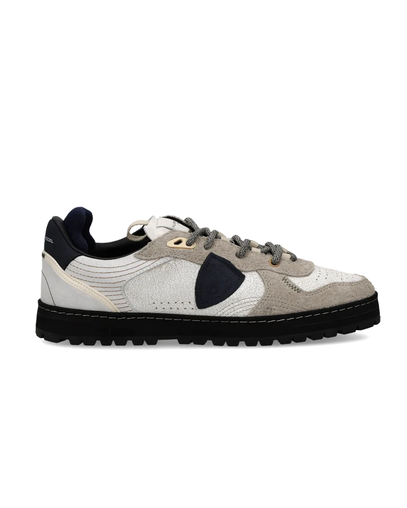 Sneakers Pgal Men, White Blue Beige