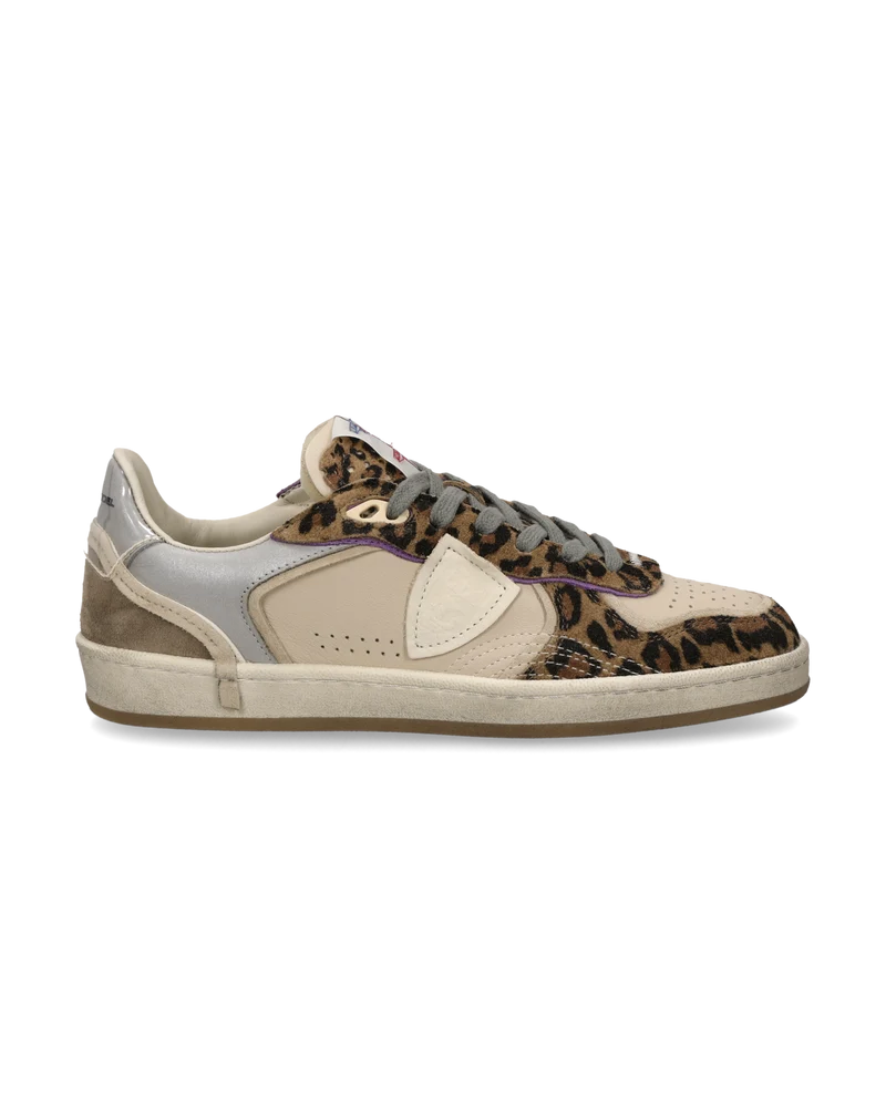 Sneakers Pgal Women, Beige Grey Animal-Print