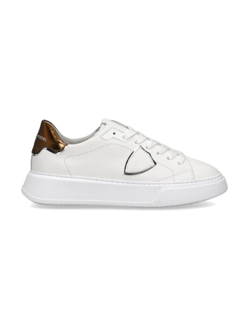 Sneakers Temple Women, White Bronze