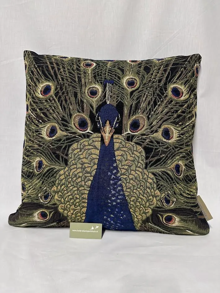 Gobelin Kussen Peacock Forward Facing
