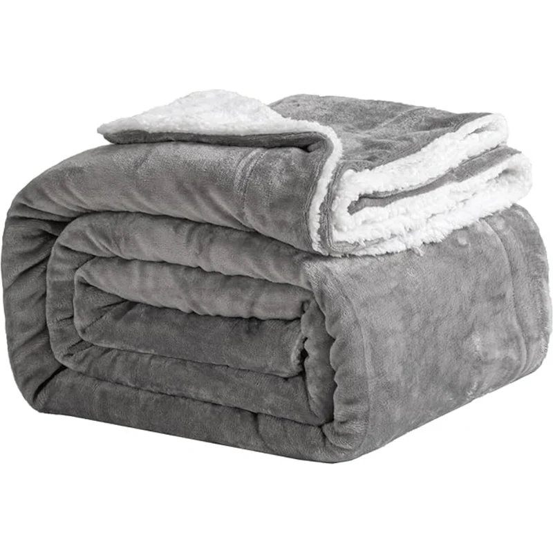 Fleece Knuffel Deken Voor Op De Bank - Dubbelzijdig Sherpa Model