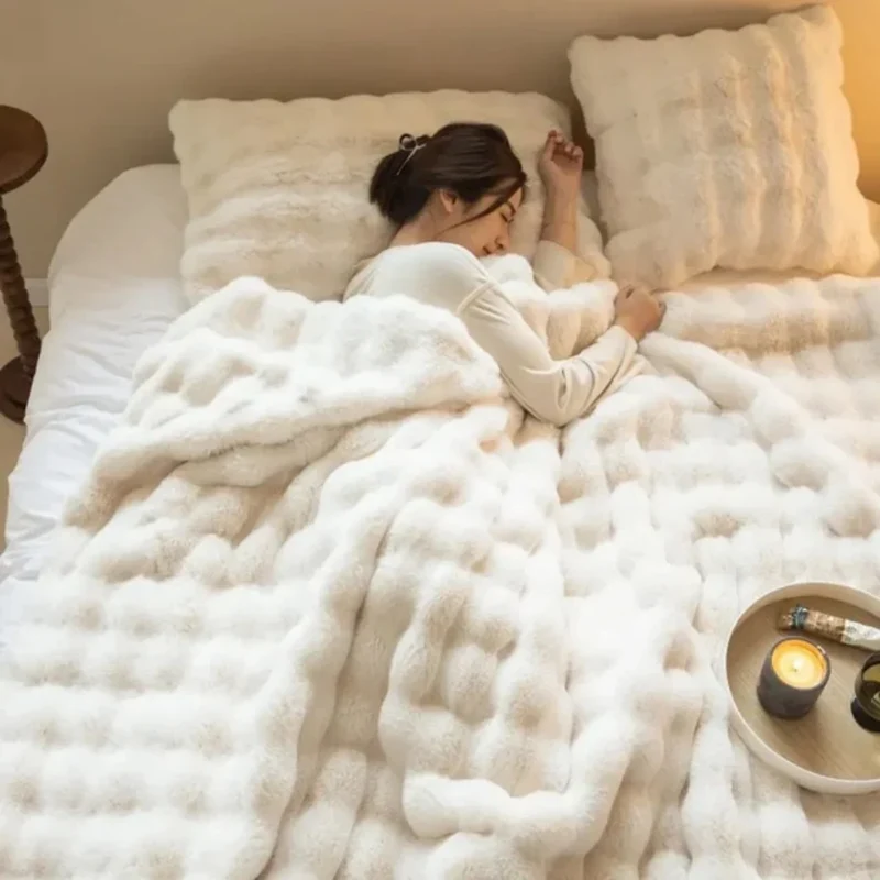 Fleece Winter Deken - Zachte Plush Stof Voor Bank En Bed