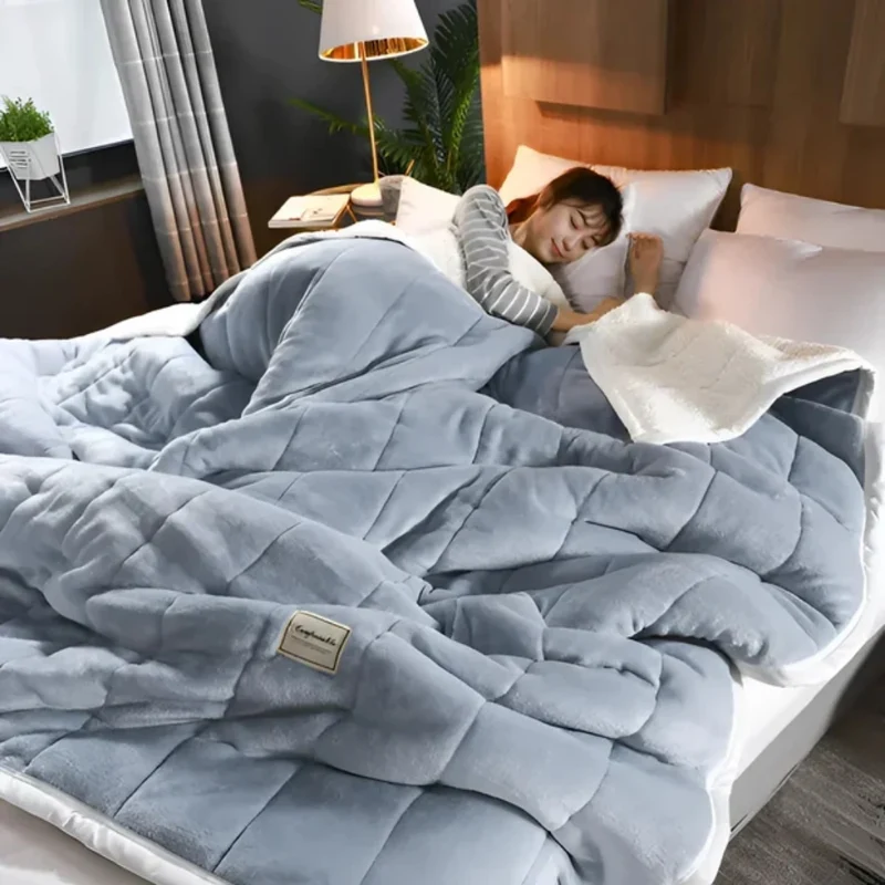 Sherpa Fleece Dekbed - Verzwaard Model Met Zachte Hoes