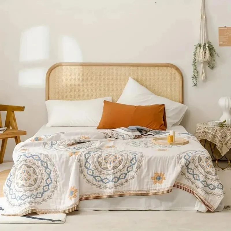 Katoenen Deken - Bohemian Mandala Met Decoratieve Uitstraling