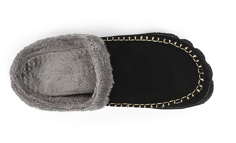 HerenPantoffels LuxeWarm – zachte pluche pantoffels met antislipzool