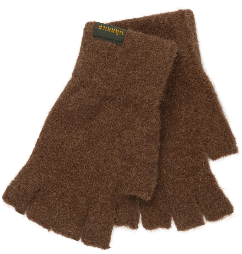 Härkila Alpacka Half Finger Gloves, pinecone brown