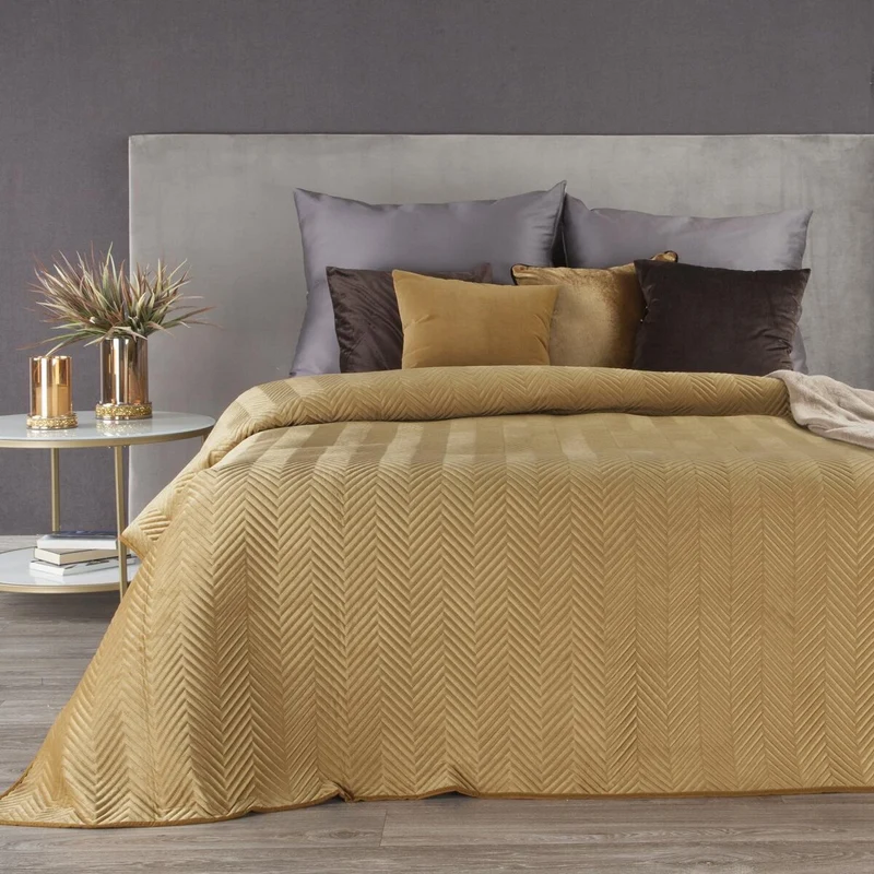Beddensprei SOFIA Mosterd goud