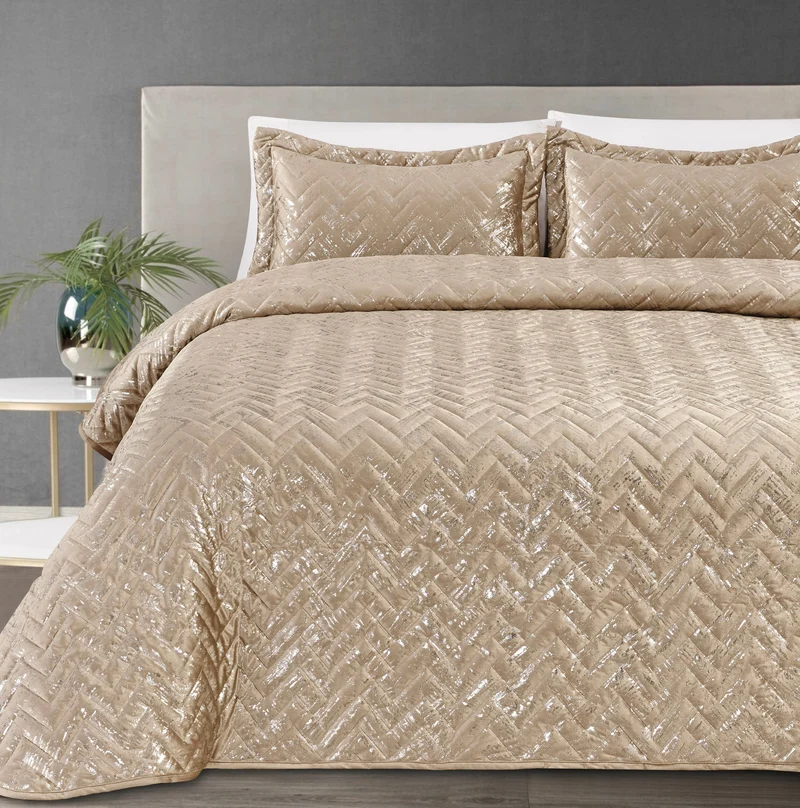 Beddensprei AGATA Bruin 220 x 240 cm