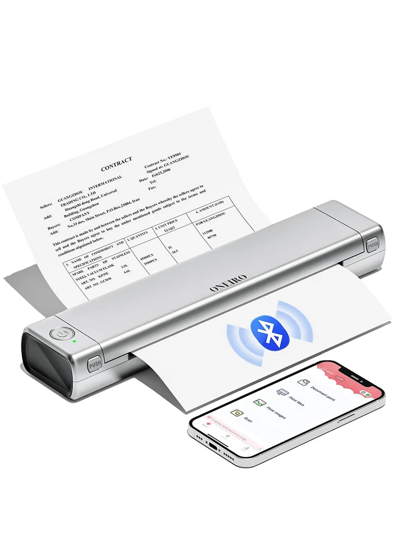 ONEIRO PRO O30F Draagbare Bluetooth Printer Zilver