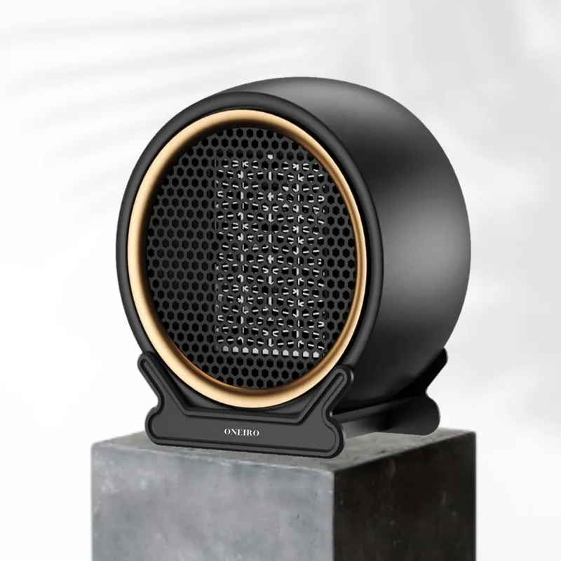 Elektrische ventilator kachel ZWART ELITE 800W/1200W