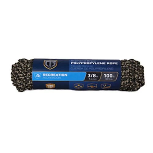 Tru-Guard 642851 Roll Of 3/8" x 100' Foot Camouflage Polypropylene Rope - Quantity of 2