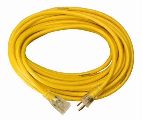 Coleman Cable 2884AC Yellow Jacket 50' 15A 12 Gauge Extension Cord - Quantity of 4