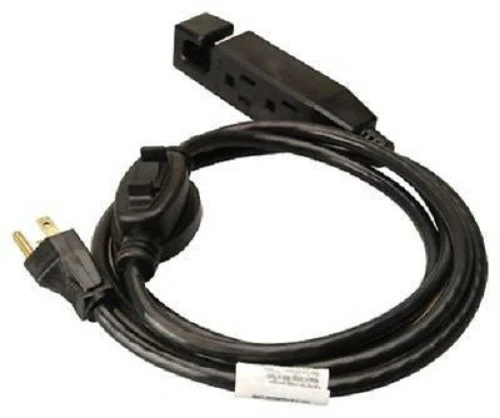 Master Electrician 04005ME 6' 16/3 SJTW Black Indoor Extension Cords With Inline Switch - Quantity of 2