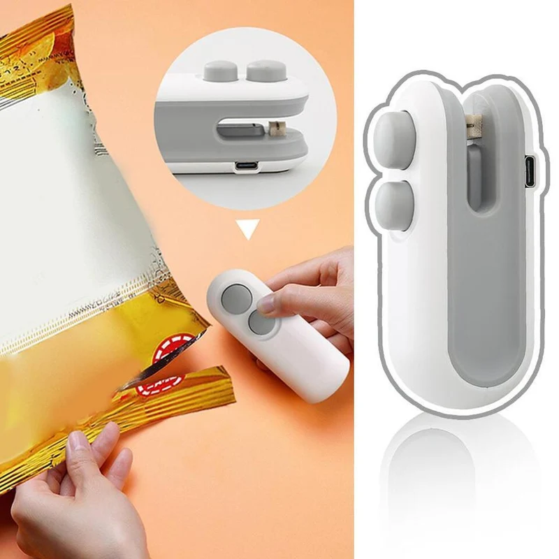 FreshSeal – 2-in-1 draagbaar sealapparaat USB oplaadbaar & compact