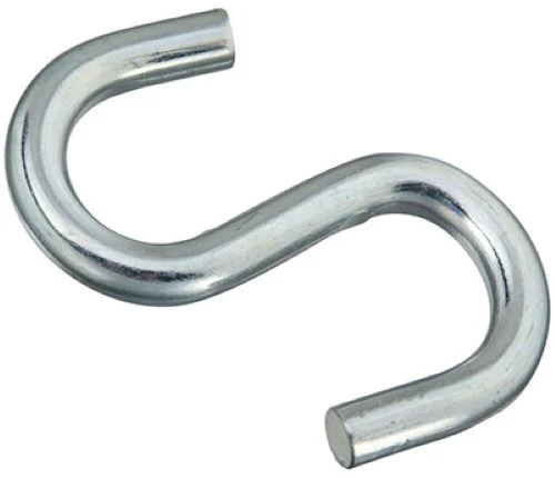 National N347-856 4" Zinc Plated Steel Open S Hook - Quantity of 20