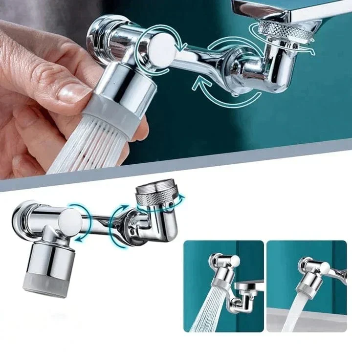 Aquavon FlexiTap – 1080° Draaibare Kraanadapter van Koper met Twee Waterstanden