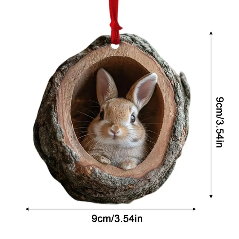 FaunaFest Dierenornamenten – Acryl Kersthangers met 3D-Effect, Lichtgewicht & Duurzaam voor Feestelijke Decoratie