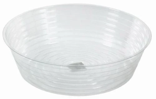 Midwest DL12 12" Clear Vinyl Deep Plant Planter Saucer Liner - Quantity of 25