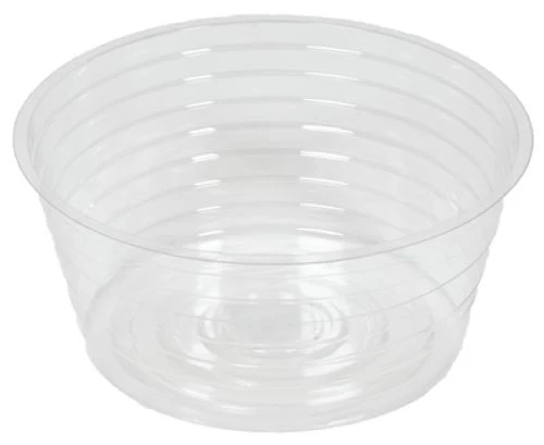 Midwest DL8 8" Clear Vinyl Deep Plant Planter Saucer Liner - Quantity of 12
