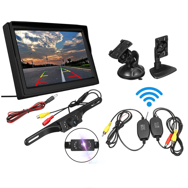 RoadVision Draadloze Achteruitrijcamera – 5" Scherm & 170° Groothoek