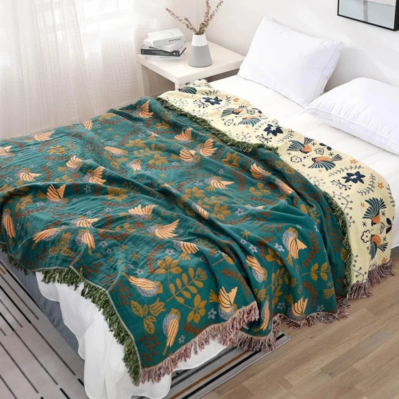 Vellona Plaid – Omkeerbare Scandinavische plaid van zachte stof met stijlvol dubbelzijdig design